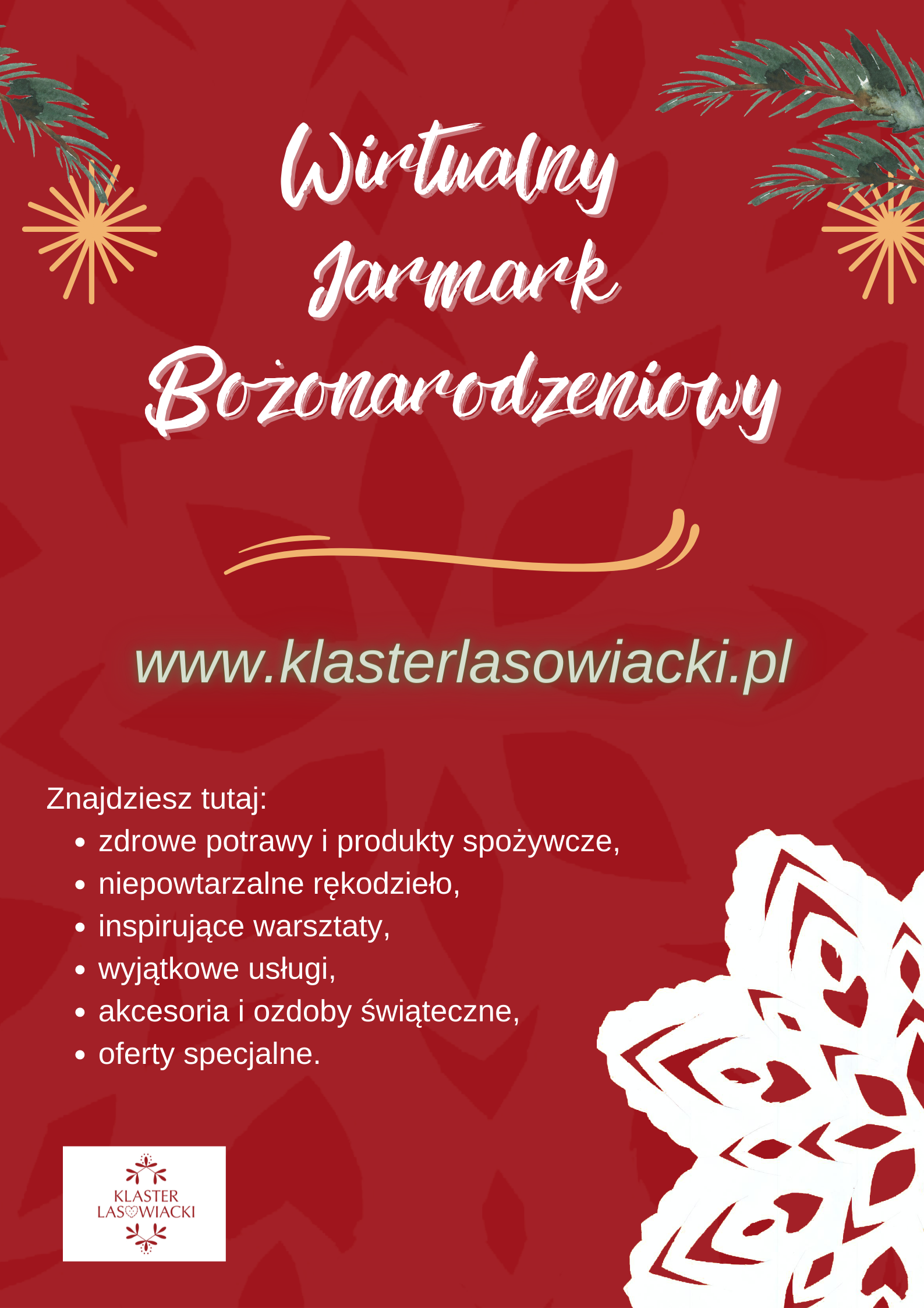 Klaster Lasowiacki zaprasza na Wirtualny Jarmark Bożonarodzeniowy!